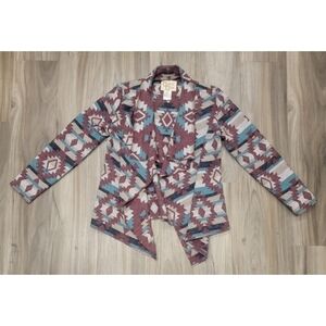 Cripple Creek Open Front Cardigan Jacket size small Southwestern print